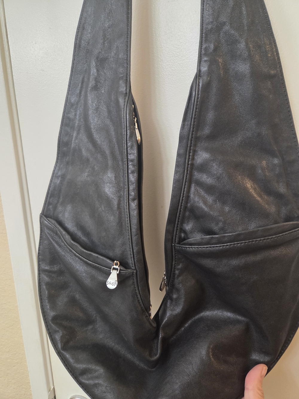 Convertible Black Crossbody Sling Bag - Unbranded